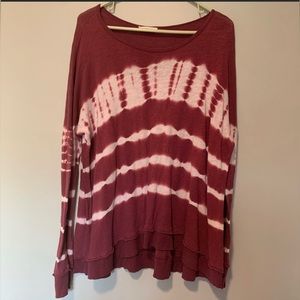 Tie Dye Look Fine Knit Top